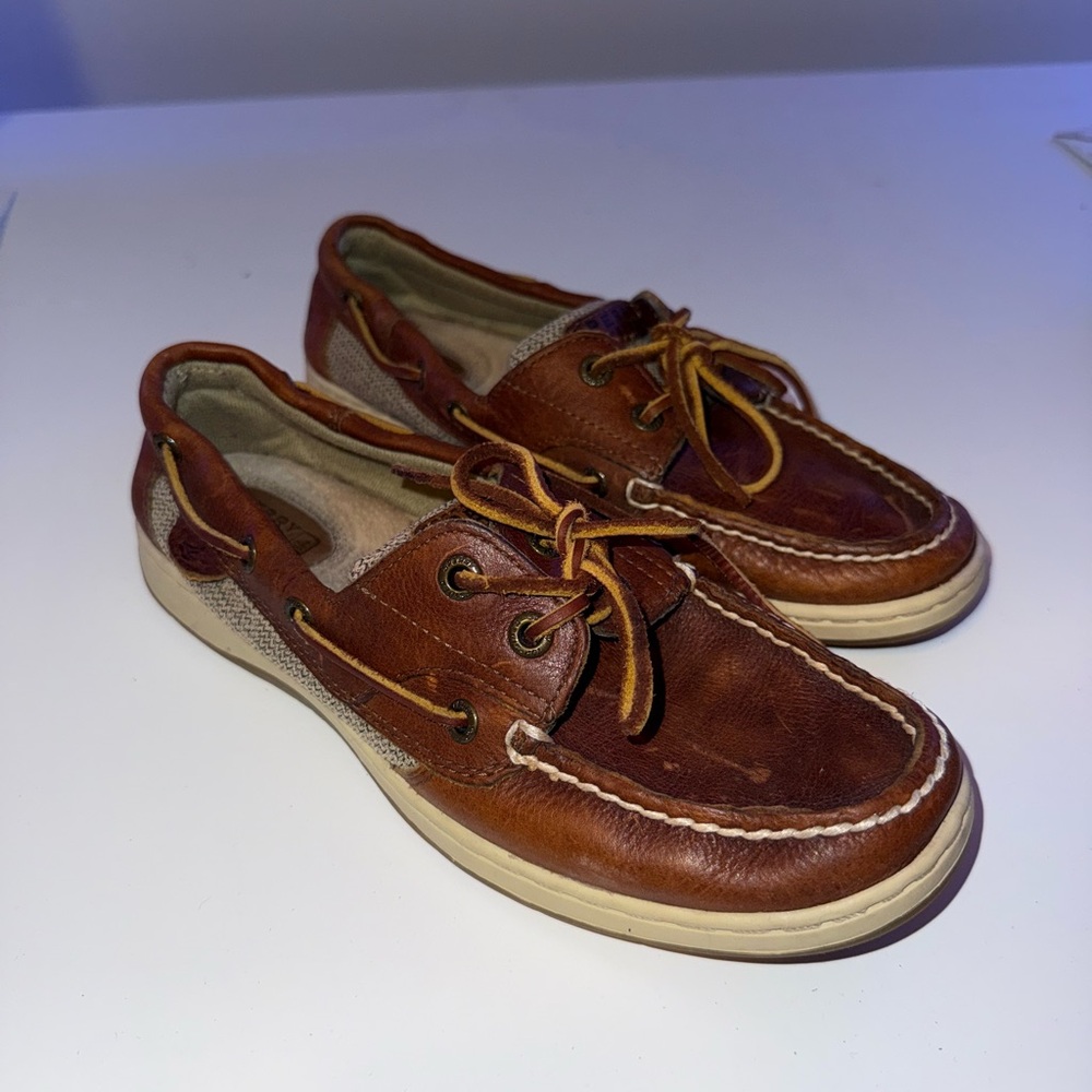 Women’s SPERRY Brown Leather Boat Shoes